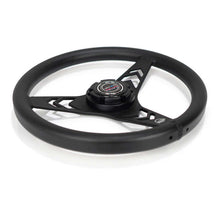 Load image into Gallery viewer, NRG Aluminum Steering Wheel 330mm - Arow Cutout - Ergonomic Grip - Anadized Black | RST-070-BK

