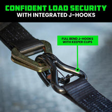 Load image into Gallery viewer, Rhino USA Heavy Duty Vehicle Tie Down Kit - Black Cargo Tie-Downs Rhino USA
