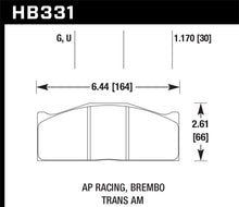 Load image into Gallery viewer, Hawk DTC-80 AP Racing/Brembo 30mm Race Brake Pads Brake Pads - Racing Hawk Performance   
