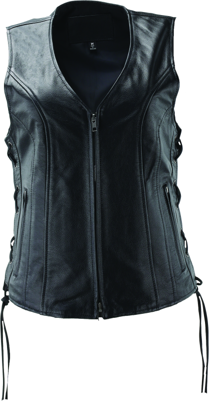 Kuryakyn Leather By River Road Sapphire Leather Vest Black Womens - Small Vests Kuryakyn