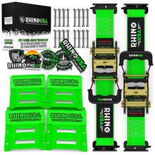 Load image into Gallery viewer, Rhino USA Cargo Tie-Downs Rhino USA Utv Wheel Chock Tie-Down Kit (2-Wheel Kit) (Green)
