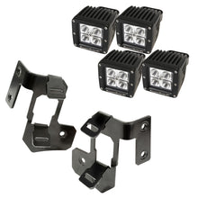 Load image into Gallery viewer, Rugged Ridge 07-18 Jeep Wrangler JK Semi-Gloss Black Square A-Pillar LED Light Mount Kit Rugged Ridge
