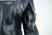 Load image into Gallery viewer, Kuryakyn Leather By River Road Dame Vintage Leather Jacket Black Womens - Small Jackets - Leather Kuryakyn
