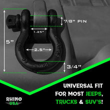 Load image into Gallery viewer, Rhino USA 20Ft Tow Strap/Shackles Combo Shackle Kits Rhino USA
