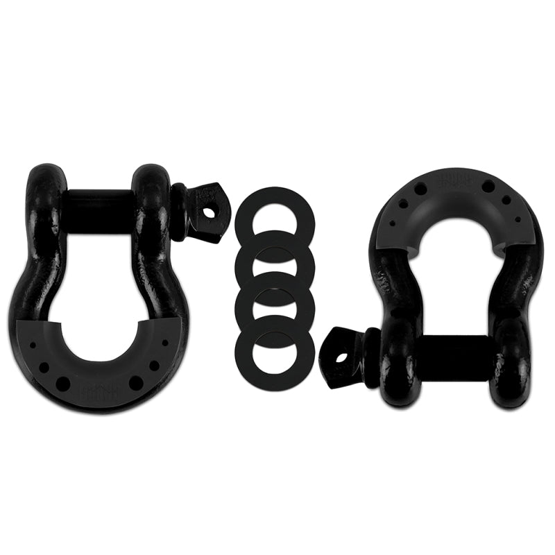 Borne Off-Road Borne D-Ring Shackle Set Black Borne Off-Road