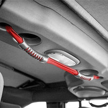 Load image into Gallery viewer, Rugged Ridge Rear Dual Grab Strap Red 07-18 Jeep Wrangler Unlimited JK Rugged Ridge
