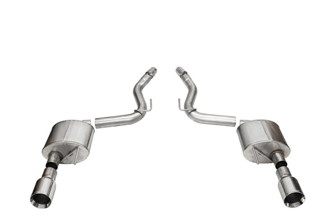 Corsa 2024 Ford Mustang GT Sport Axle-Back Dual Rear Exit with 4.5in Straight Cut Polished Tips Axle Back CORSA Performance   