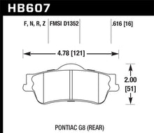 Load image into Gallery viewer, Hawk 08-09 Pontiac G8 3.6 Base/6.0 HPS Street Rear Brake Pads Brake Pads - Performance Hawk Performance   
