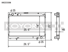 Load image into Gallery viewer, Koyo Radiators Koyo 95-02 Nissan Silvia S14/S15 2.0L Turbo Radiator
