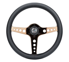 Load image into Gallery viewer, NRG Light Weight Gaming Steering Wheel - Driftz 350mm 3 Rose Gold Spokes Perforated Leather | ST-034RG-PR
