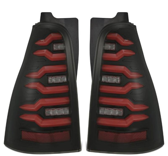 AlphaRex 03-09 Toyota 4Runner LUXX-Series LED Tail Lights- Black/Red AlphaRex