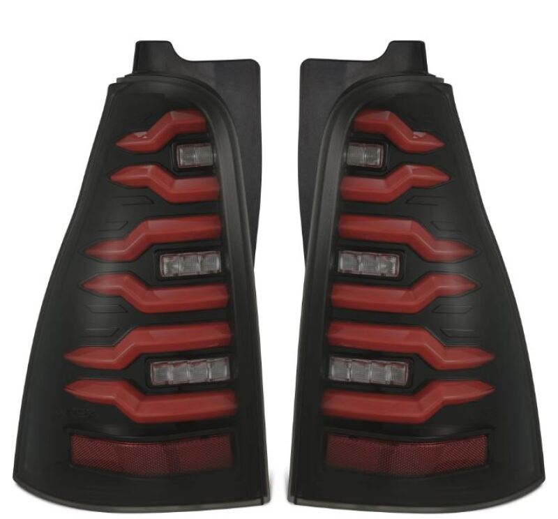 AlphaRex 03-09 Toyota 4Runner LUXX-Series LED Tail Lights- Black/Red AlphaRex