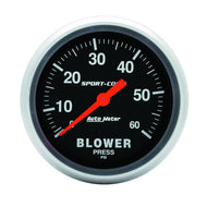 Autometer Sport Comp Mechanical 2 5/8in 60 psi Blower Pressure Gauge | 3402