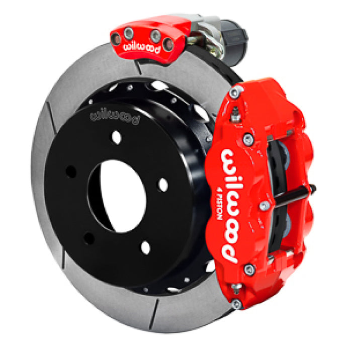 Wilwood 88-98 GM C1500 Superlite Rear Electronic Parking Brake Kit 12.88in Rotor 3.25in Offset - Red Wilwood