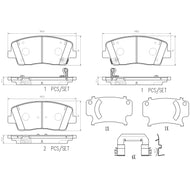 Brembo 18-21 Genesis G70/ Kia Stinger Front NAO Brake Pad | P30108N