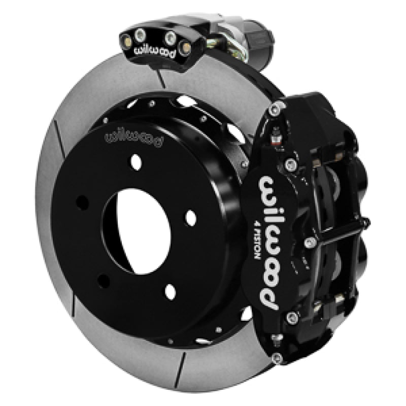 Wilwood 88-98 GM C1500 Superlite Rear Electronic Parking Brake Kit 14in Rotor 3.25in Offset - Blk Wilwood