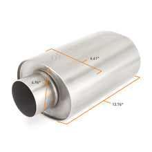 Load image into Gallery viewer, Mishimoto Universal Resonator with 3in Inlet/Outlet - Brushed Resonators Mishimoto
