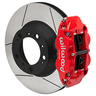 Wilwood 99-12 Porsche 911(996/997) Superlite 4R Rear Brake Kit Slotted 14.00in Rotor W/Lines - Red Wilwood
