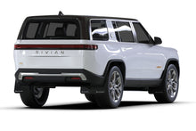 Load image into Gallery viewer, Rally Armor 22-24 Rivian R1S Black UR Mud Flap w/White Logo Mud Flaps Rally Armor   
