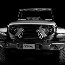 Load image into Gallery viewer, XK Glow JL Wrangler &amp; Gladiator JT XKCHROME LED Grill Kit Light Accessories and Wiring XKGLOW   
