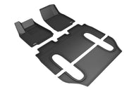 3D MAXpider 2016-2020 Tesla Model X 6-Seats Kagu 1st & 2nd & 3rd Row Floormats - Black | L1TL00101509