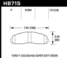 Load image into Gallery viewer, Hawk 2015 Ford F-250/350/450 Super Duty Rear Brake Pads Brake Pads - Performance Hawk Performance   
