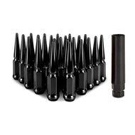 Mishimoto Mishimoto Steel Spiked Lug Nuts M14 x 1.5 24pc Set Black Lug Nuts Mishimoto   