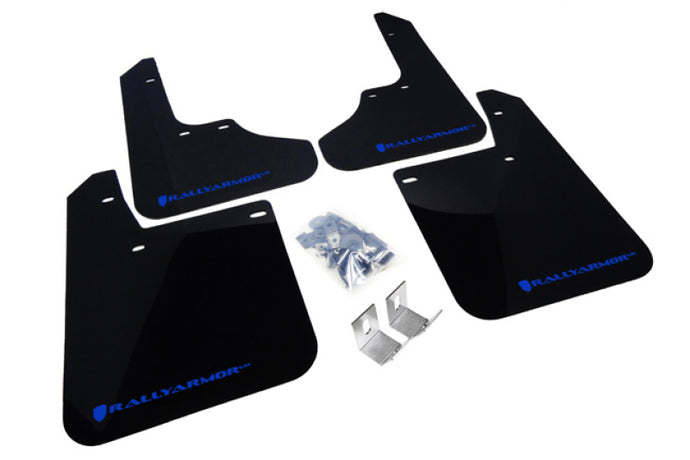 Rally Armor 93-01 Subaru Impreza RS Black UR Mud Flap w/ Blue Logo Mud Flaps Rally Armor   