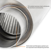 Load image into Gallery viewer, Mishimoto Universal Muffler with 3.0in Offset Inlet/Outlet - Brushed Muffler Mishimoto

