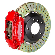 Brembo 02-06 Mini Cooper Front GT BBK 4 Piston Cast 2pc 320x28 2pc Rotor Drilled-Red | 1C1.6001A2