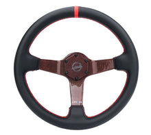 Load image into Gallery viewer, NRG Carbon Fiber Steering Wheel 350mm 3in Deep Red Carbon Fiber Red Stiching Red Center Mark Leather | RST-036CF-RD
