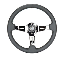 Load image into Gallery viewer, NRG Light Weight Gaming Steering Wheel - 350mm 3 Black Chrome Spokes Perforated Leather | ST-010BC-PR
