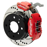 Wilwood 70-76 Porsche 914 Rear Powerlite Brake Kit Dilled & Slotted - Red Wilwood