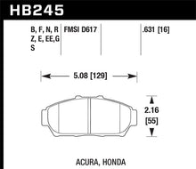 Load image into Gallery viewer, Hawk 94-01 Acura Integra (excl Type R)  HP+ Street Front Brake Pads Brake Pads - Performance Hawk Performance   
