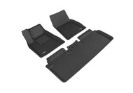 3D MAXpider 2012-2014 Tesla Model S Kagu 1st & 2nd Row Floormats - Black | L1TL00001509