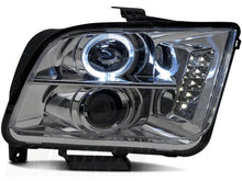 Load image into Gallery viewer, Raxiom 05-09 Ford Mustang Excluding GT500 LED Halo Projector Headlights- Chrome Housing (Clear Lens) Headlights Raxiom
