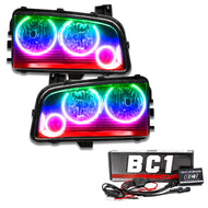 Oracle 05-10 Dodge Charger SMD HL (Non-HID) - Triple Halo - ColorSHIFT w/ BC1 Cntrl ORACLE Lighting