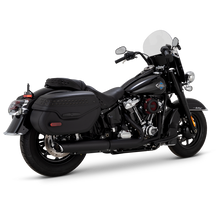 Load image into Gallery viewer, Vance &amp; Hines 2025+ HD Softail Twin Slash 4in Round Black Slip-On Exhaust
