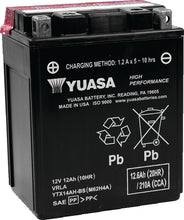 Load image into Gallery viewer, Yuasa YTX14AH-BS High Performance AGM 12-Volt Battery w/Bottle Yuasa Battery
