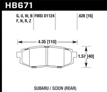 Load image into Gallery viewer, Hawk 11+ Subaru Legacy GT Performance Ceramic Rear Street Brake Pads Brake Pads - Performance Hawk Performance   
