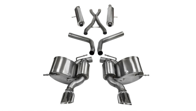 Corsa 2012-2013 Jeep Grand Cherokee 6.4L V8 Polished Sport Cat-Back Exhaust Catback CORSA Performance