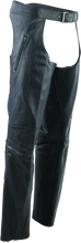 Load image into Gallery viewer, Kuryakyn Leather By River Road Longhaul Leather Chaps Black - Large Pants Kuryakyn
