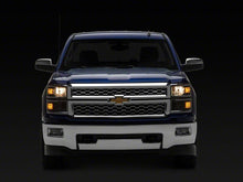 Load image into Gallery viewer, Raxiom 14-15 Chevrolet Silverado 1500 OE Style Headlights/ Chrome Trim- Black - Clear Lens | S169259
