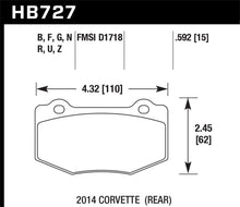 Load image into Gallery viewer, Hawk 2014 Chevrolet Corvette HPS 5.0 Rear Brake Pads Brake Pads - Performance Hawk Performance   
