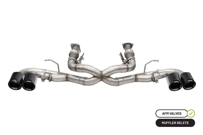 Corsa 20-24 Chevrolet Corvette C8 RWD 3in Xtreme Cat-Back Exhaust w/4.5in Carbon Fiber BlackPVD Tip Catback CORSA Performance