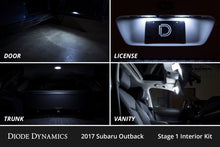 Load image into Gallery viewer, Diode Dynamics 15-19 Subaru Outback Interior LED Kit Cool White Stage 2 Dash &amp; Interior Trim Diode Dynamics   
