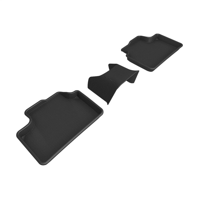 3D Maxpider 22-24 Volvo XC40 Recharge Kagu 2nd Row Floormat - Black 3D MAXpider