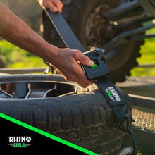 Load image into Gallery viewer, Rhino USA Retractable Ratchet Straps (2Pk 2Inx10Ft) Blue Tow Straps Rhino USA
