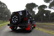 Load image into Gallery viewer, Rally Armor 18-24 Jeep JL Wrangler Red UR Mud Flap w/Black Logo Mud Flaps Rally Armor   
