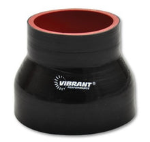Load image into Gallery viewer, Vibrant 4 Ply Reducer Couper 1.5in ID x 1.375in ID x 3in Long - Black Silicone Couplers &amp; Hoses Vibrant
